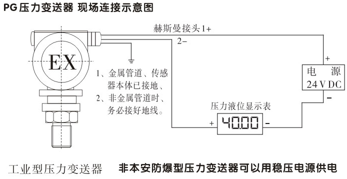 防爆型压力变送器接线（图2）