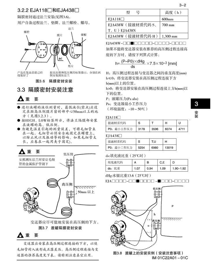 隔膜密封的安装注意